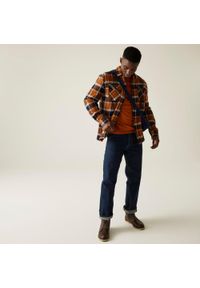 Regatta - Koszula męska Spennith Shacket. Kolor: niebieski. Materiał: bawełna, polar. Sport: turystyka piesza #1