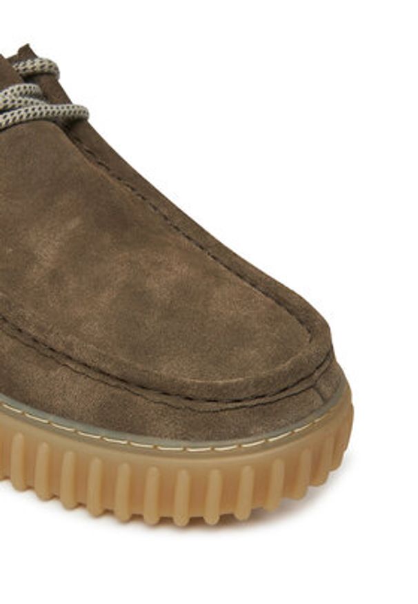 Clarks Półbuty Torhill Low 26180905 Zielony. Kolor: zielony. Materiał: zamsz, skóra