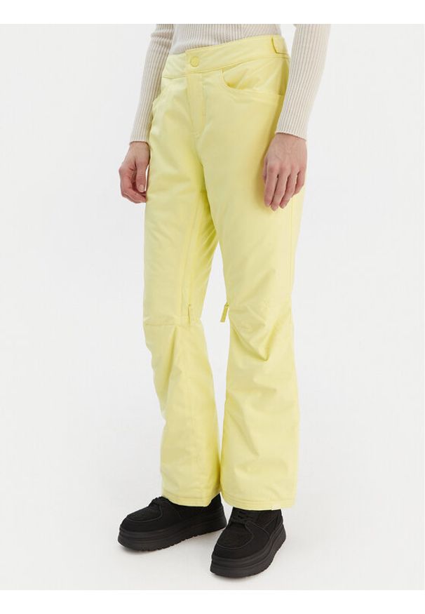Roxy Spodnie snowboardowe Backyard ERJTP03299 Żółty Tailored Fit. Kolor: żółty. Materiał: syntetyk. Sport: snowboard
