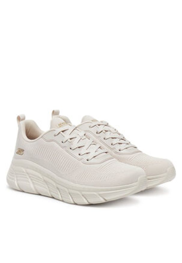 skechers - Skechers Sneakersy Bobs B Flex Hi-Flying Hi 117385/OFWT Biały. Kolor: biały. Materiał: materiał