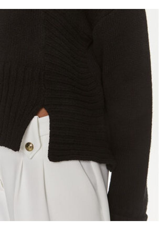 Pinko Sweter Armadillo 102241 A1CH Czarny Regular Fit. Kolor: czarny. Materiał: wełna