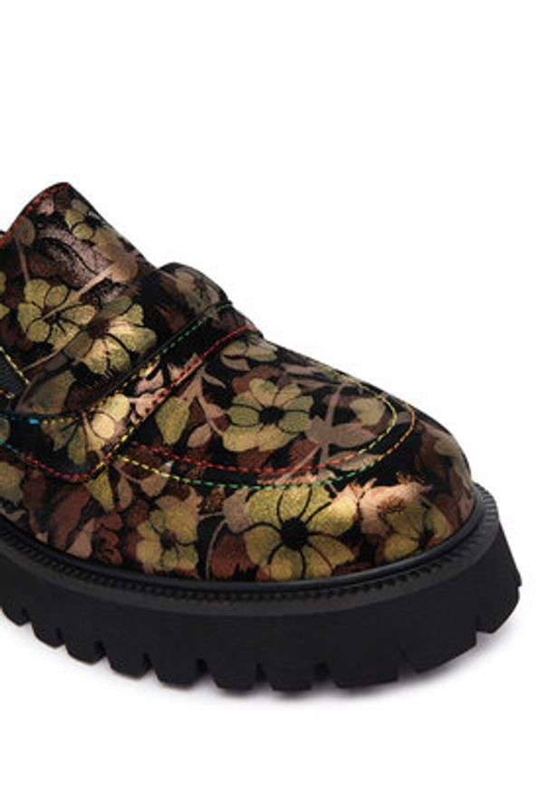 Laura Vita Loafersy Ifcigo 43 Kolorowy. Materiał: skóra. Wzór: kolorowy