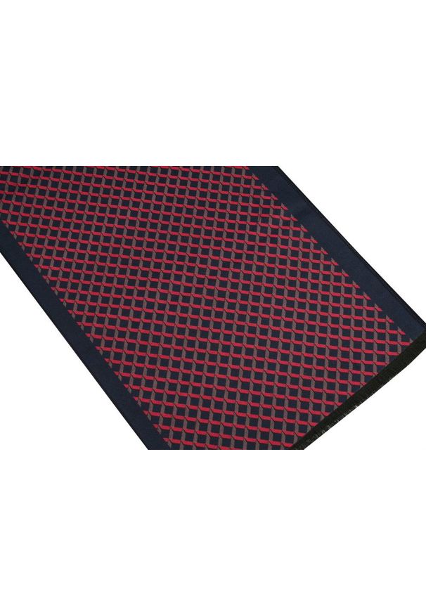 Elegancki Szalik Bawełniany - Alties - Geometryczny Wzór. Kolor: wielokolorowy. Materiał: bawełna. Wzór: geometria. Sezon: zima, jesień. Styl: elegancki