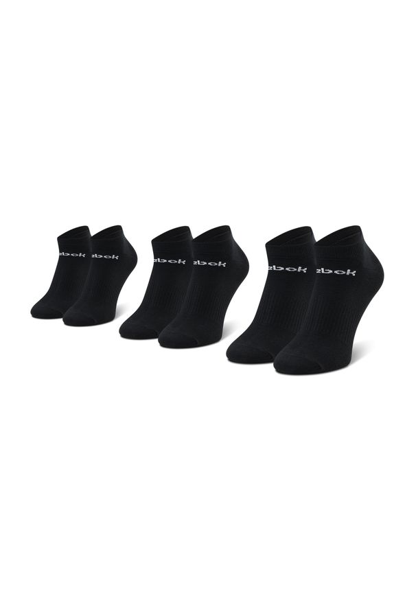 Zestaw 3 par niskich skarpet unisex Reebok - Act Core Low Cut Sock 3P GH8191 Black. Kolor: czarny. Materiał: bawełna, poliester, elastan, materiał, nylon