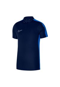 Nike - Męska Koszulka Polo Academy DriFIT. Typ kołnierza: polo. Kolor: niebieski