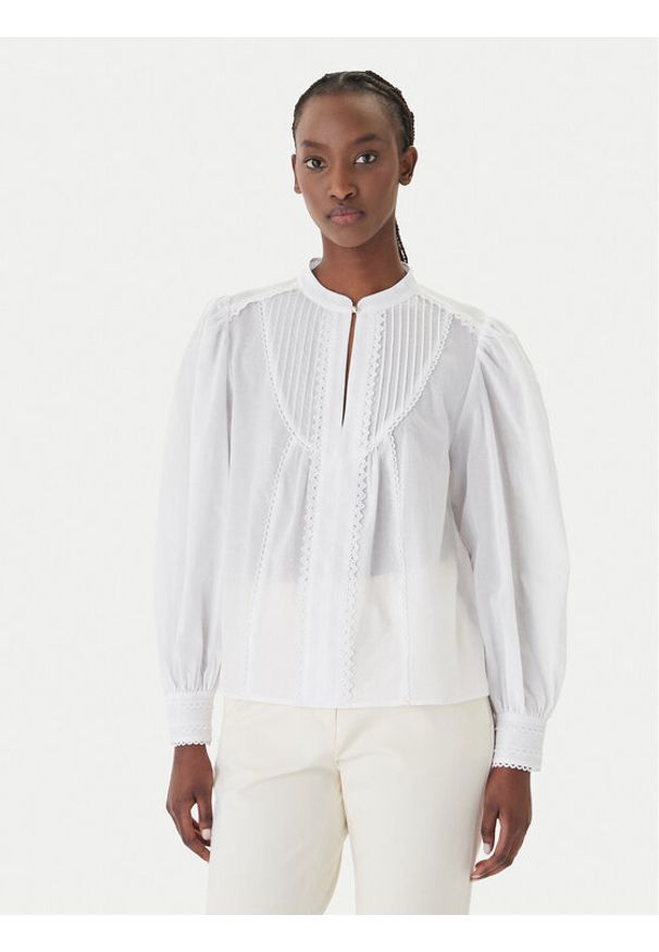 JOOP! Bluzka Bionda 30102139 Biały Regular Fit. Kolor: biały. Materiał: bawełna