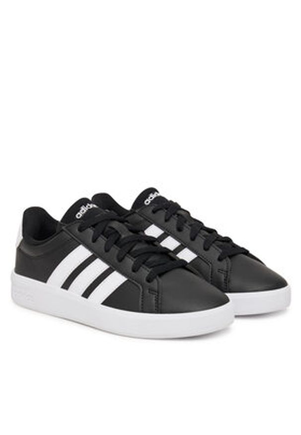 Adidas - adidas Sneakersy Grand Court 3.0 JP9366 Czarny. Kolor: czarny. Materiał: skóra