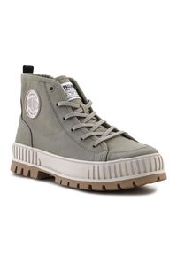 Buty Palladium Pallashock 78568-379-M zielone. Okazja: na co dzień. Kolor: zielony. Materiał: guma, tkanina. Styl: casual