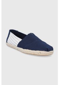 Toms - Espadryle Alpargata Rope. Nosek buta: okrągły. Kolor: niebieski. Materiał: syntetyk, materiał, guma. Szerokość cholewki: normalna #2