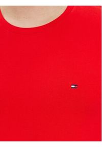 TOMMY HILFIGER - Tommy Hilfiger T-Shirt MW0MW10800 Czerwony Slim Fit. Kolor: czerwony. Materiał: bawełna #4