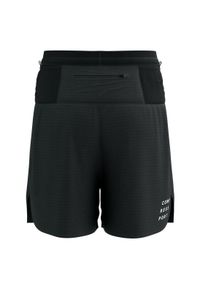 Spodenki do biegania męskie Compressport Trail Racing Overshort. Kolor: czarny. Długość: krótkie. Sezon: lato
