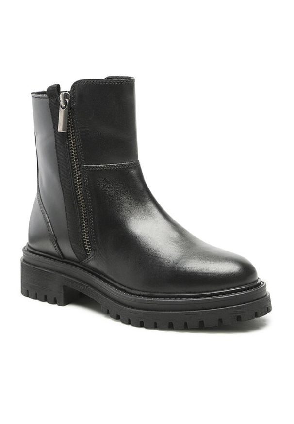 Geox Botki D Iridea O D26HRO 00043 C9999 Czarny. Kolor: czarny. Materiał: skóra