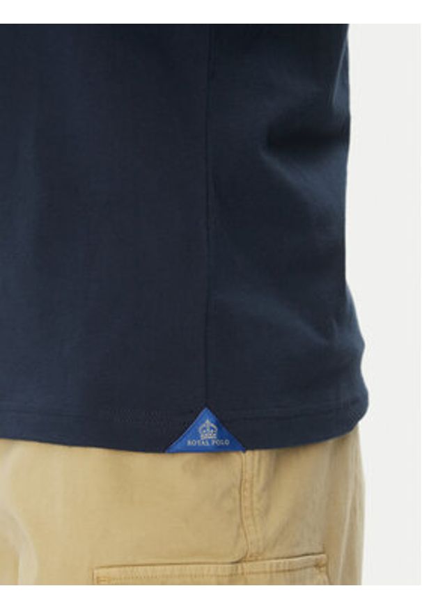 La Martina T-Shirt Aloysius MARG30 JS206 Granatowy Regular Fit. Kolor: niebieski. Materiał: bawełna