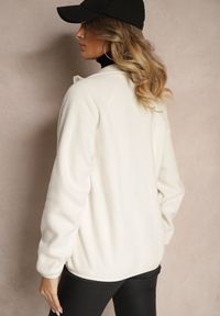 Renee - Jasnobeżowa Bluza z Zapięciem na Suwak Kieszeniami i Stójką Esandria. Okazja: na co dzień. Typ kołnierza: kołnierzyk stójkowy. Kolor: beżowy. Materiał: jeans. Styl: casual, klasyczny