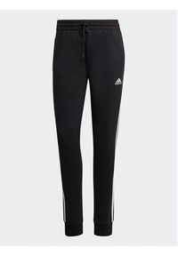 Adidas - adidas Spodnie dresowe Essentials 3-Stripes French Terry Cuffed Joggers IC8770 Czarny Slim Fit. Kolor: czarny. Materiał: bawełna #2