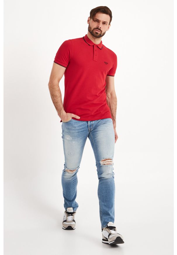 Koszulka polo JOOP! Jeans sportowa, z nadrukiem, polo