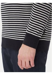 Bugatti Sweter 7400 75513C Granatowy Regular Fit. Kolor: niebieski. Materiał: bawełna #3