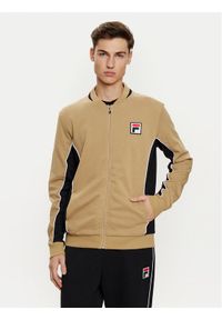 Fila Bluza Settanta FAM0645 Beżowy Regular Fit. Kolor: beżowy. Materiał: syntetyk, bawełna