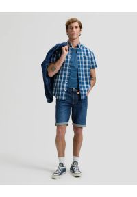 Lee - MESKA KOSZULA LEE BUTTON DOWN SS DEEP SEA PLAID 112376549. Typ kołnierza: button down #5