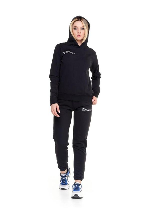 LEONE 1947 APPAREL - Damski dres z kapturem Only One. Kolor: czarny. Materiał: dresówka. Sport: fitness