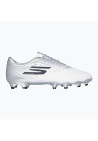 skechers - Buty piłkarskie męskie SKECHERS Razor 1.5 Academy FG. Kolor: biały. Sport: piłka nożna