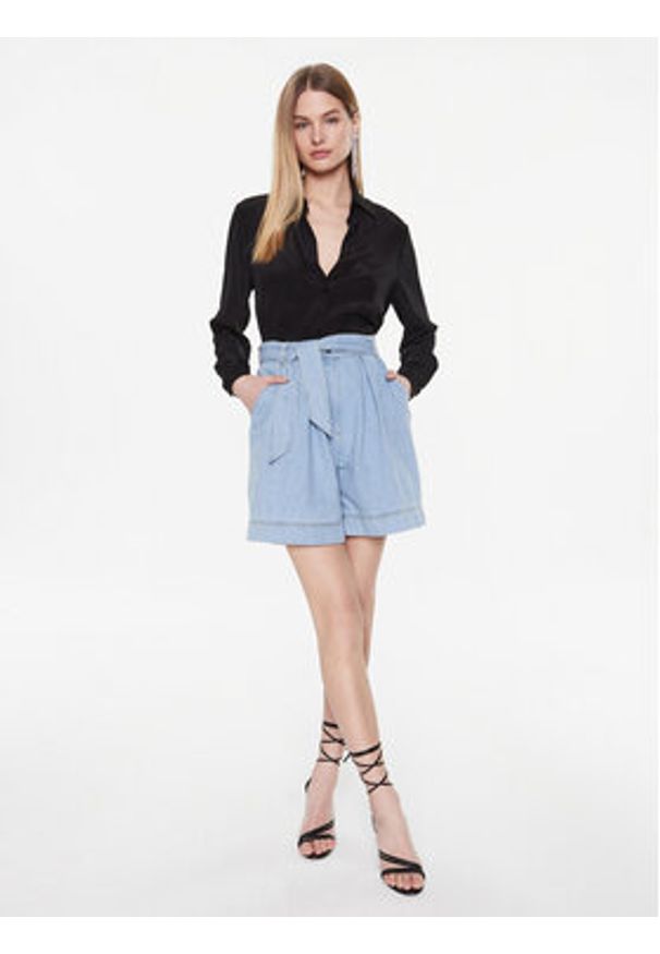 Pinko Szorty jeansowe 100701 A0MM Niebieski Relaxed Fit. Kolor: niebieski. Materiał: jeans, bawełna