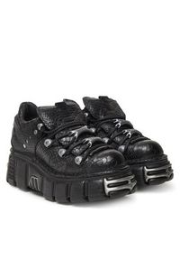 NEW ROCK Sneakersy M-120N-C74 Czarny. Kolor: czarny. Materiał: skóra #5