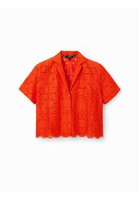 Desigual Koszula Preston 23SWCW09 Pomarańczowy Regular Fit. Kolor: pomarańczowy. Materiał: syntetyk, bawełna