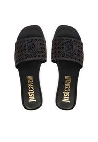 Just Cavalli Klapki 80RA3S82 ZPB95 Czarny. Kolor: czarny. Materiał: skóra #6
