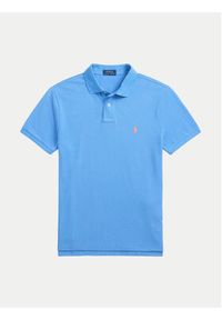 Polo Ralph Lauren Polo 710680784406 Niebieski Custom Slim Fit. Typ kołnierza: polo. Kolor: niebieski. Materiał: bawełna