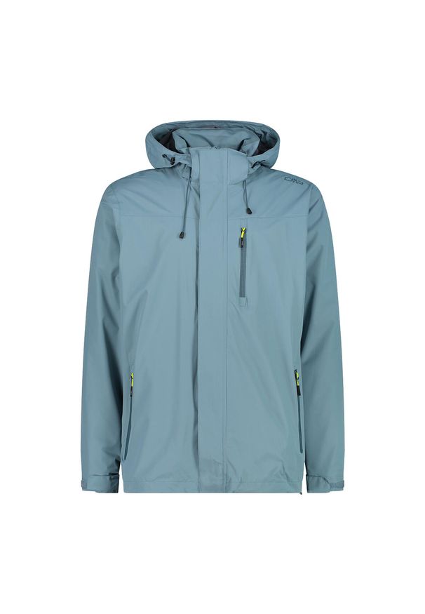 Kurtka z kapturem i zamkiem błyskawicznym z wentylacją CMP. Typ kołnierza: kaptur. Kolor: niebieski. Sport: turystyka piesza