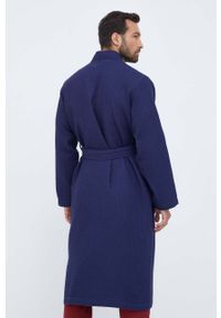 Polo Ralph Lauren szlafrok bawełniany kolor granatowy. Typ kołnierza: polo. Kolor: niebieski. Materiał: bawełna. Długość rękawa: długi rękaw. Długość: długie #3