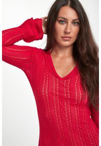 Twinset Milano - Sukienka ażurowa mini TWINSET. Wzór: ażurowy. Długość: mini #3