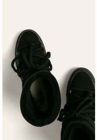 Inuikii - Śniegowce. Nosek buta: okrągły. Zapięcie: sznurówki. Kolor: czarny. Materiał: guma #4