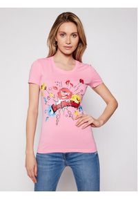 Love Moschino - T-Shirt LOVE MOSCHINO. Kolor: różowy