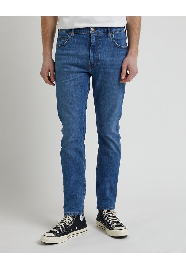 Lee - LEE MĘSKIE SPODNIE JEANSOWE JEANSY RIDER MOODY BLUE USED L701KND13 112338471