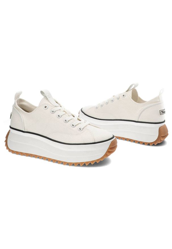 Białe Sneakersy Tamaris Wygodne Codzienne Buty Damskie. Okazja: na co dzień. Kolor: biały. Materiał: materiał, skóra. Szerokość cholewki: normalna. Obcas: na platformie