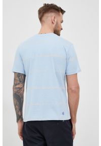 Pepe Jeans t-shirt bawełniany ALAM wzorzysty. Kolor: niebieski. Materiał: bawełna