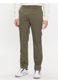 TOMMY HILFIGER - Tommy Hilfiger Chinosy Denton MW0MW33938 Khaki Slim Fit. Kolor: brązowy. Materiał: bawełna