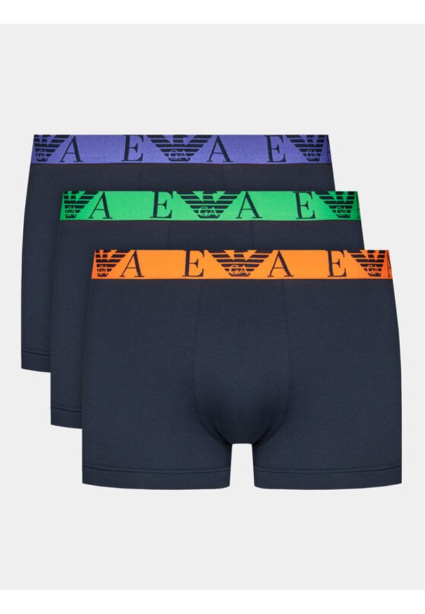 Emporio Armani Underwear Komplet 3 par bokserek 111357 4R715 70435 Granatowy. Kolor: niebieski. Materiał: bawełna