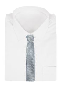 Krawat Męski - Jasnoniebieski, Drobny Wzór - Alties. Kolor: niebieski. Materiał: tkanina. Styl: wizytowy, elegancki #2