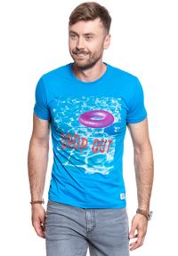 Jack & Jones - JACK & JONES T SHIRT LEARN TEE 1208823. Kolor: niebieski. Wzór: nadruk