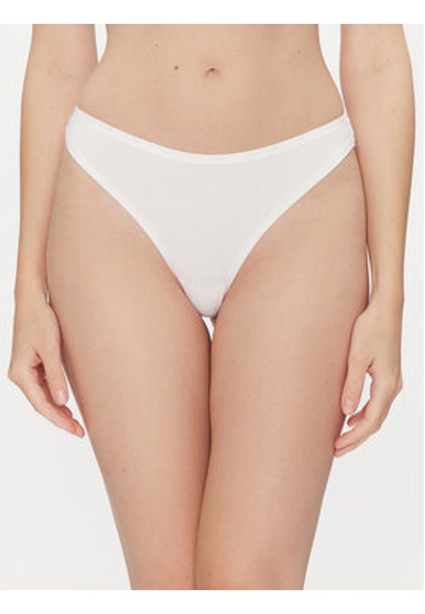 TOMMY HILFIGER - Tommy Hilfiger Stringi UW0UW05741 Biały. Kolor: biały. Materiał: bawełna