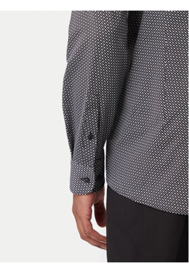 BOSS Koszula P-Hank 50556102 Czarny Slim Fit. Kolor: czarny. Materiał: syntetyk