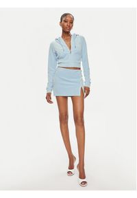 Juicy Couture Spódnica mini Maxy JCWGS24307 Błękitny Slim Fit. Kolor: niebieski. Materiał: syntetyk