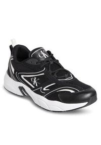 Calvin Klein Jeans Sneakersy Retro Tennis Su-Mesh YM0YM00589 Czarny. Kolor: czarny. Materiał: skóra