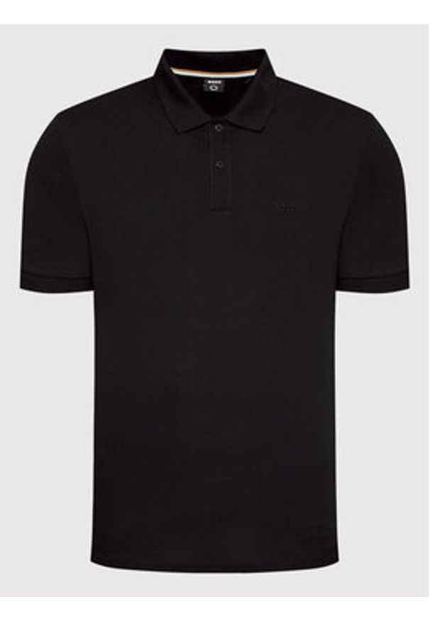BOSS - Boss Polo Pallas 50468362 Czarny Regular Fit. Typ kołnierza: polo. Kolor: czarny. Materiał: bawełna