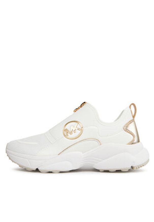 MICHAEL Michael Kors Sneakersy Sami Zip Trainer 43H3SMFSAD Biały. Kolor: biały. Materiał: skóra
