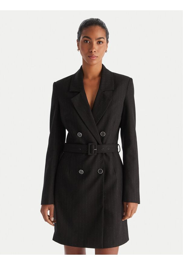 Guess Marynarka W5BK54 W2422 Czarny Regular Fit. Kolor: czarny. Materiał: syntetyk