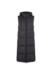 Długa kamizelka puchowa z kapturem damska Urban Classics. Typ kołnierza: kaptur. Kolor: czarny. Materiał: puch. Długość: długie #1